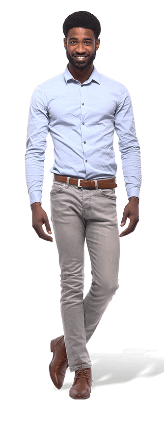 smart man posing