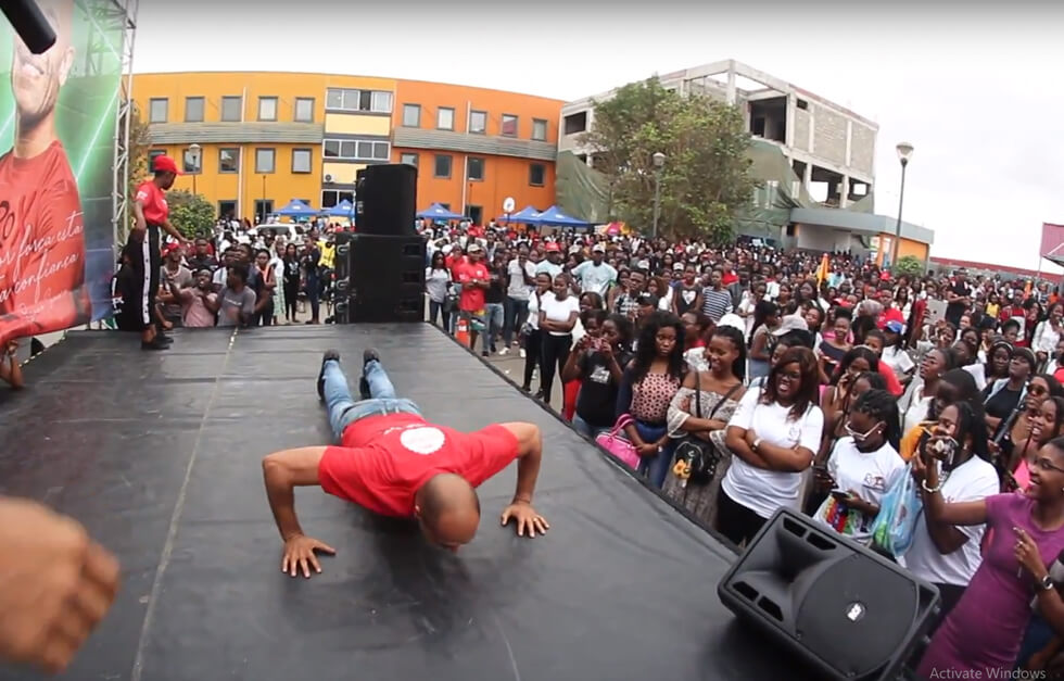 Bruno Doing Pushups