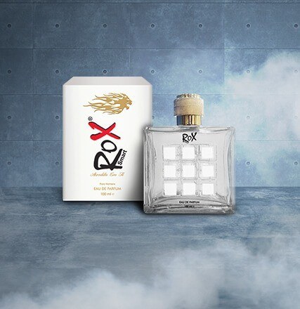 rox white perfume bottle