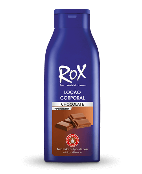 rox chocolate lotion blue bottle