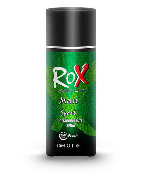 rox man sport green and black bottle